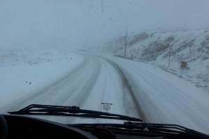 بارش برف در راه خراسان شمالی