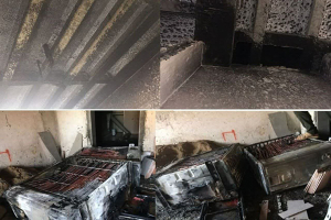 آتش سوزی در ساختمان در حال احداث توسط آتشنشانان مهار شد