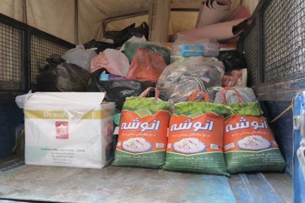 بسته های همدلی در کوله پشتی دانش آموزان شوقانی قرار گرفت